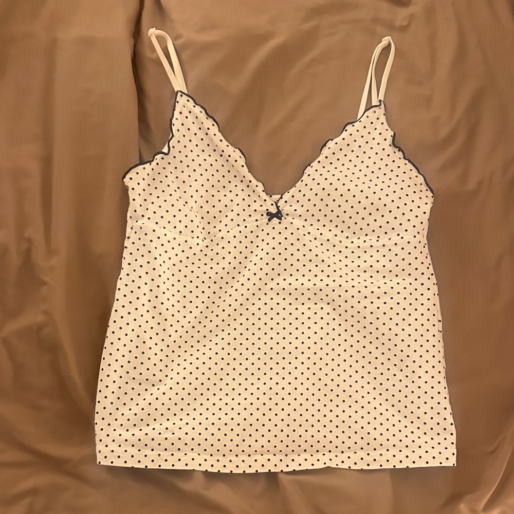 NWOT Brandy Tiffany Polka Dot Camisole Top